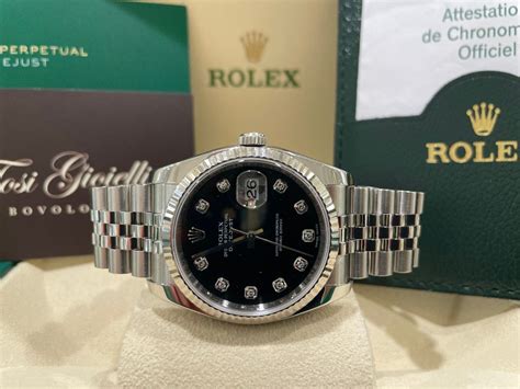 rolex datejust 116234 36 diamanti quadrante nero|rolex 116234 price.